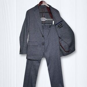 EUC Bonobos Jetsetter Cotton Blend Slim Fit Suit Mens 38R 29x34 Navy Houndstooth